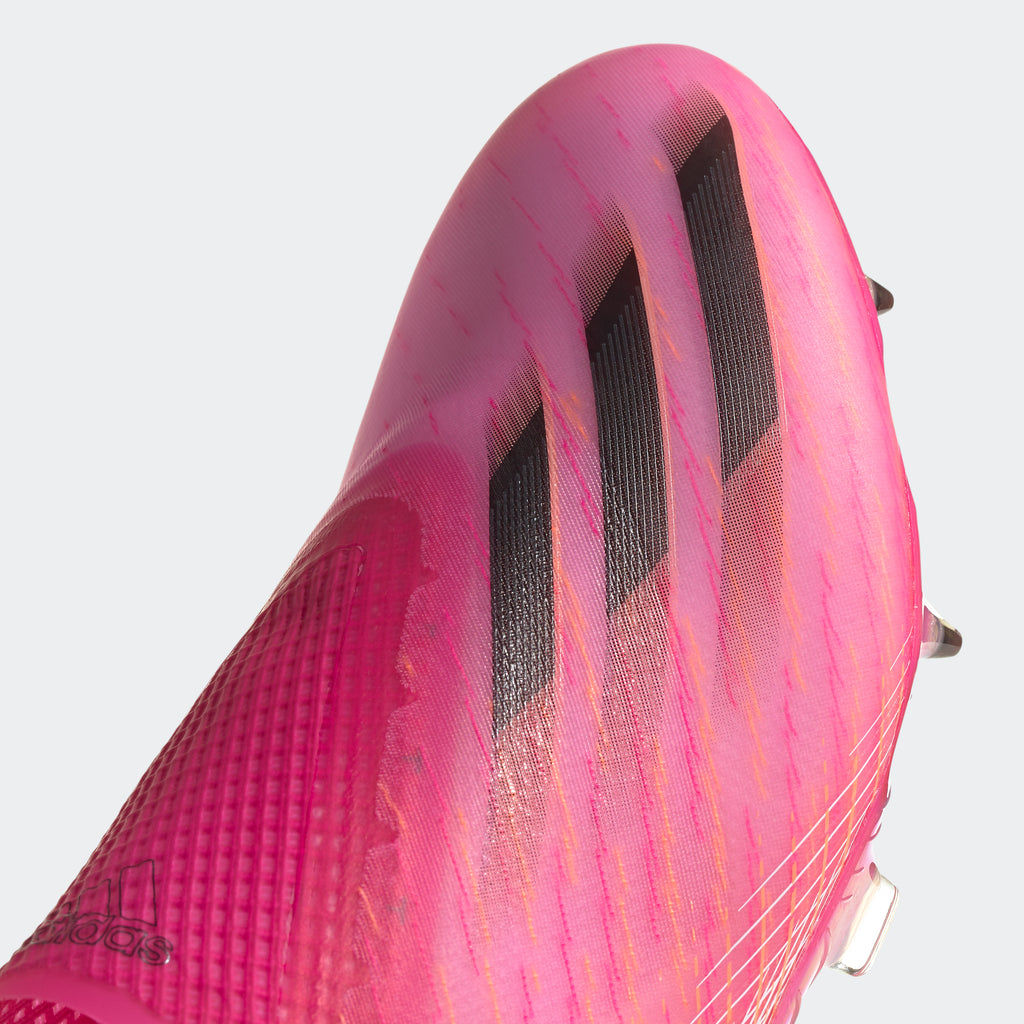 X Ghosted+ FG Cleats - Shock Pink/Core Black/Screaming Orange - FW6910-ADIDAS by Adidas | Available at Niky's Sports