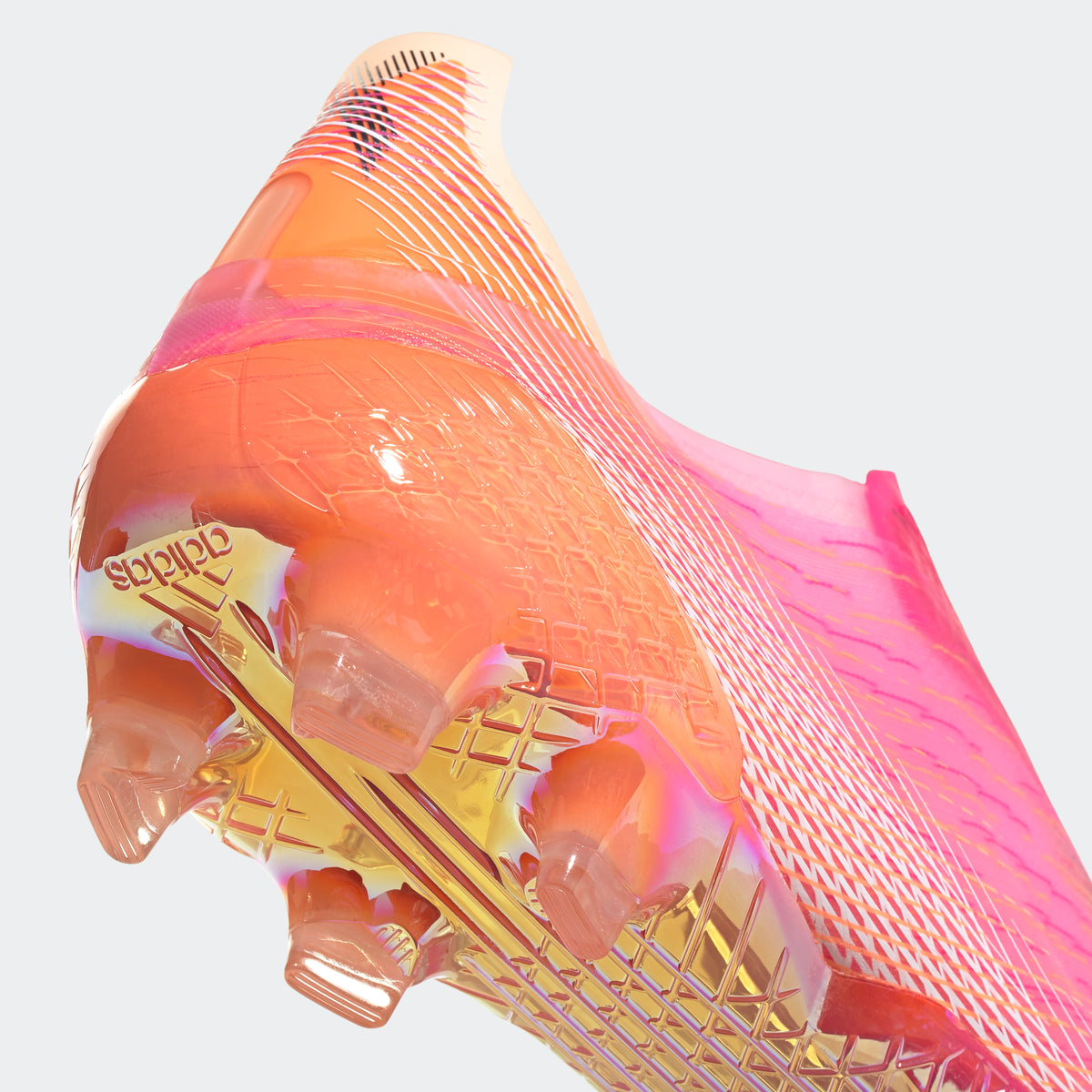 X Ghosted+ FG Cleats - Shock Pink/Core Black/Screaming Orange - FW6910-ADIDAS by Adidas | Available at Niky's Sports