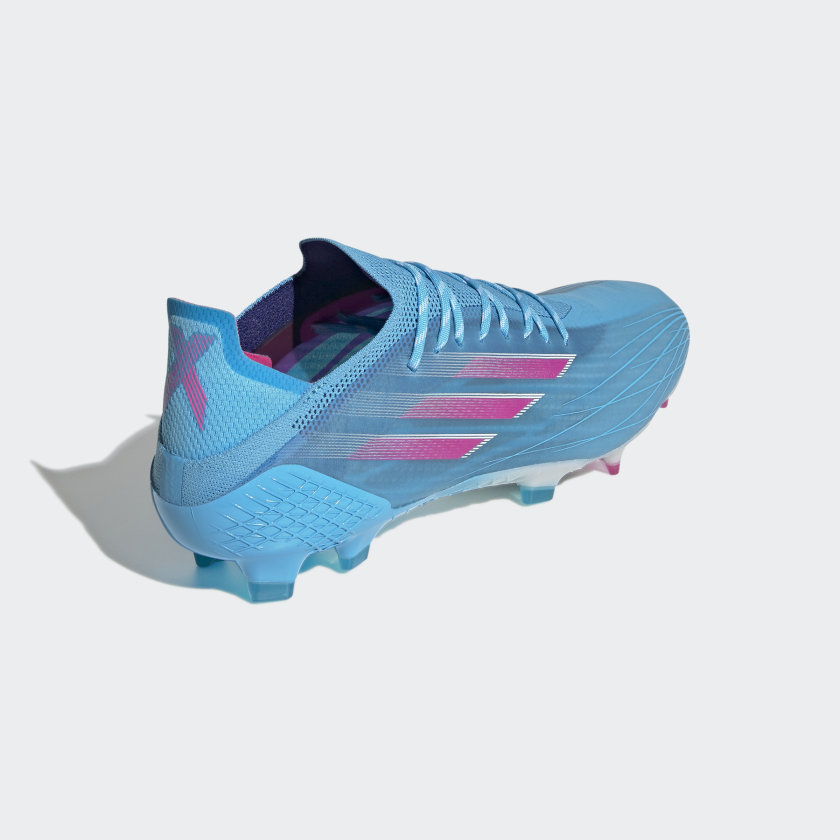 Blue and cheap pink adidas cleats