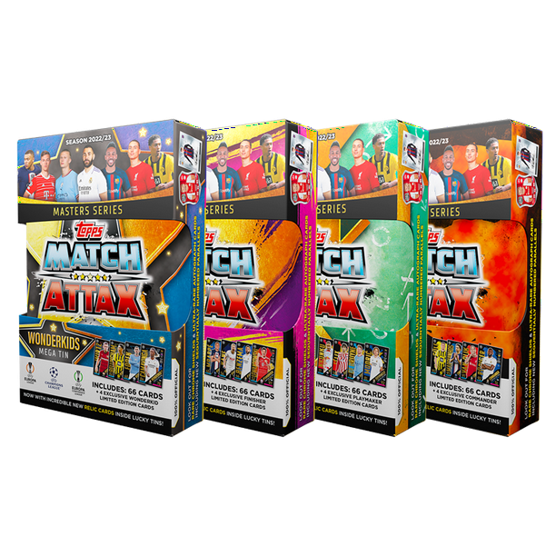 Topps UEFA Champions League Match Attax 22/23 Mega Tin Soccer Trading Cards - Receive 1 Style at Random! - FGC004986-TOPPS by Topps | Available at Niky&#39;s Sports