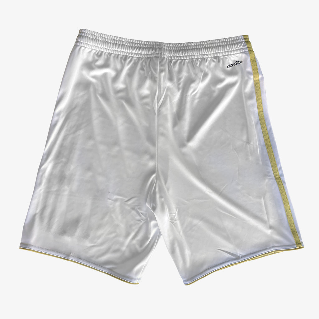 Fortore Game Soccer Short White/Gold Youth - CSCF86492W-ADIDAS by Adidas | Available at Niky's Sports