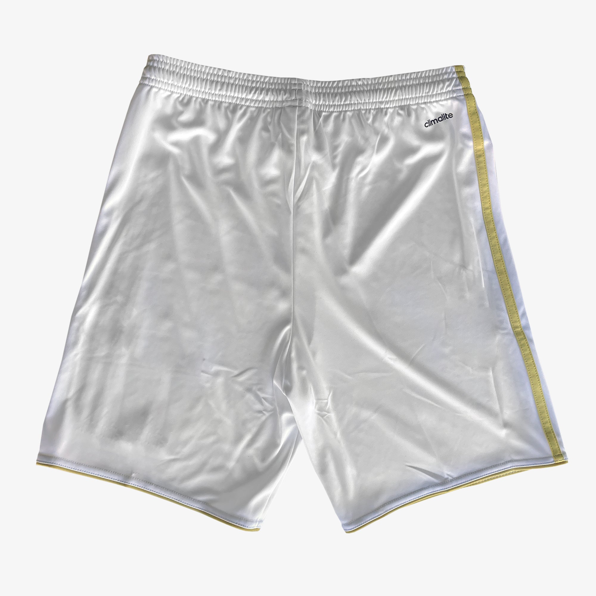 Fortore Game Soccer Short White/Gold Youth - CSCF86492W-ADIDAS by Adidas | Available at Niky's Sports
