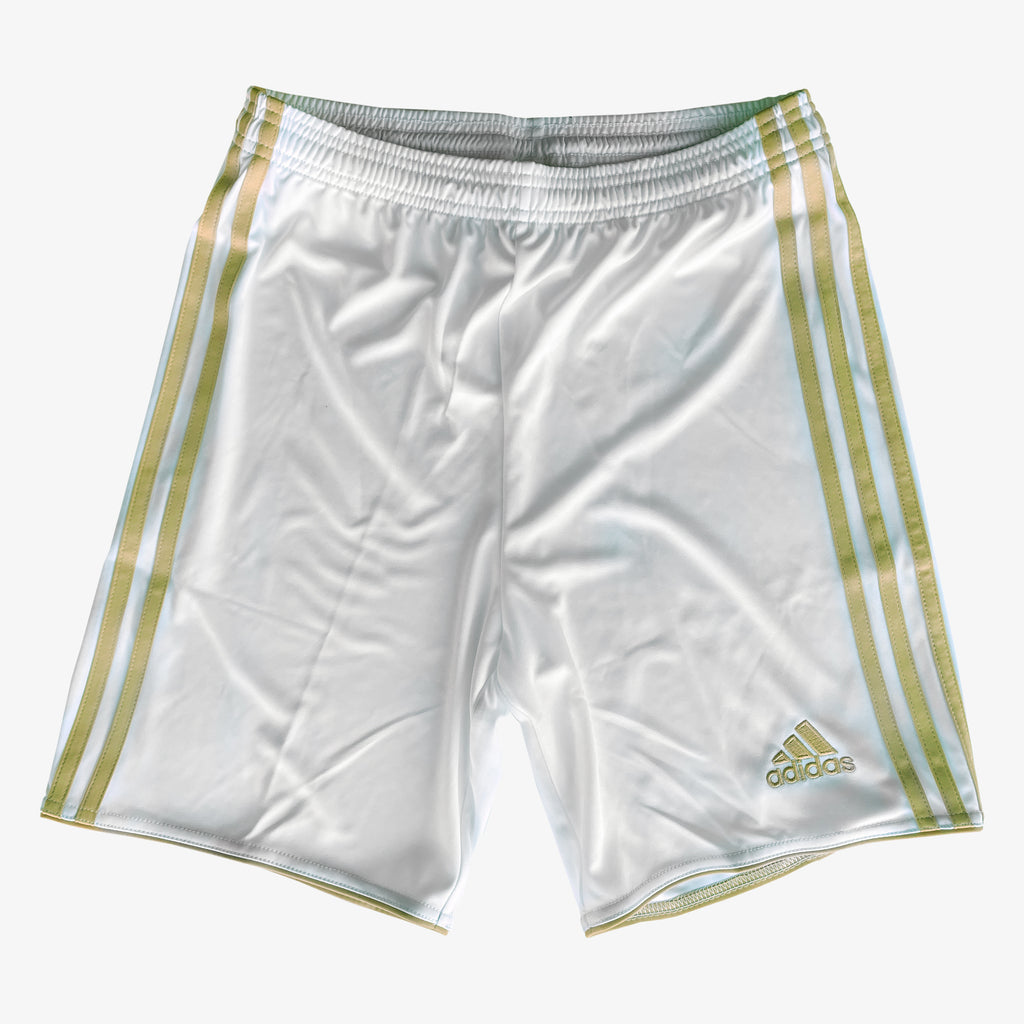 Fortore Game Soccer Short White/Gold Youth - CSCF86492W-ADIDAS by Adidas | Available at Niky's Sports