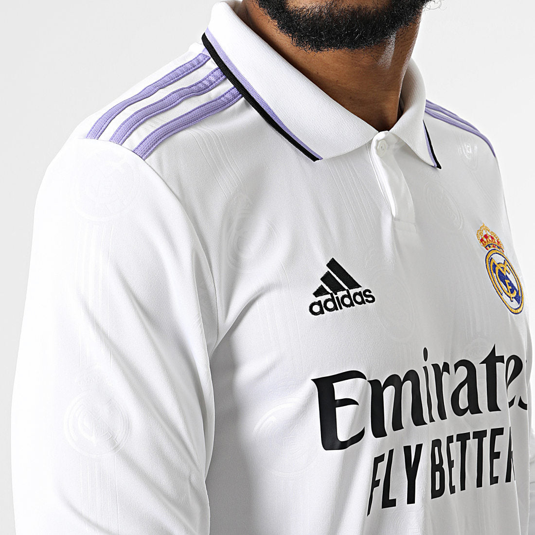 Kwade trouw Zullen Oppositie adidas Real Madrid Men's Home Long Sleeve Jersey 22/23