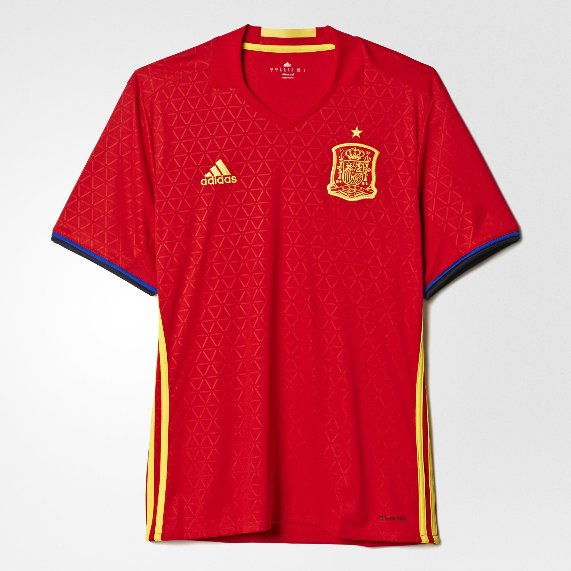 Men's Spain Home Soccer Jersey Euro 2016 - AI4411-ADIDAS by Adidas | Available at Niky's Sports
