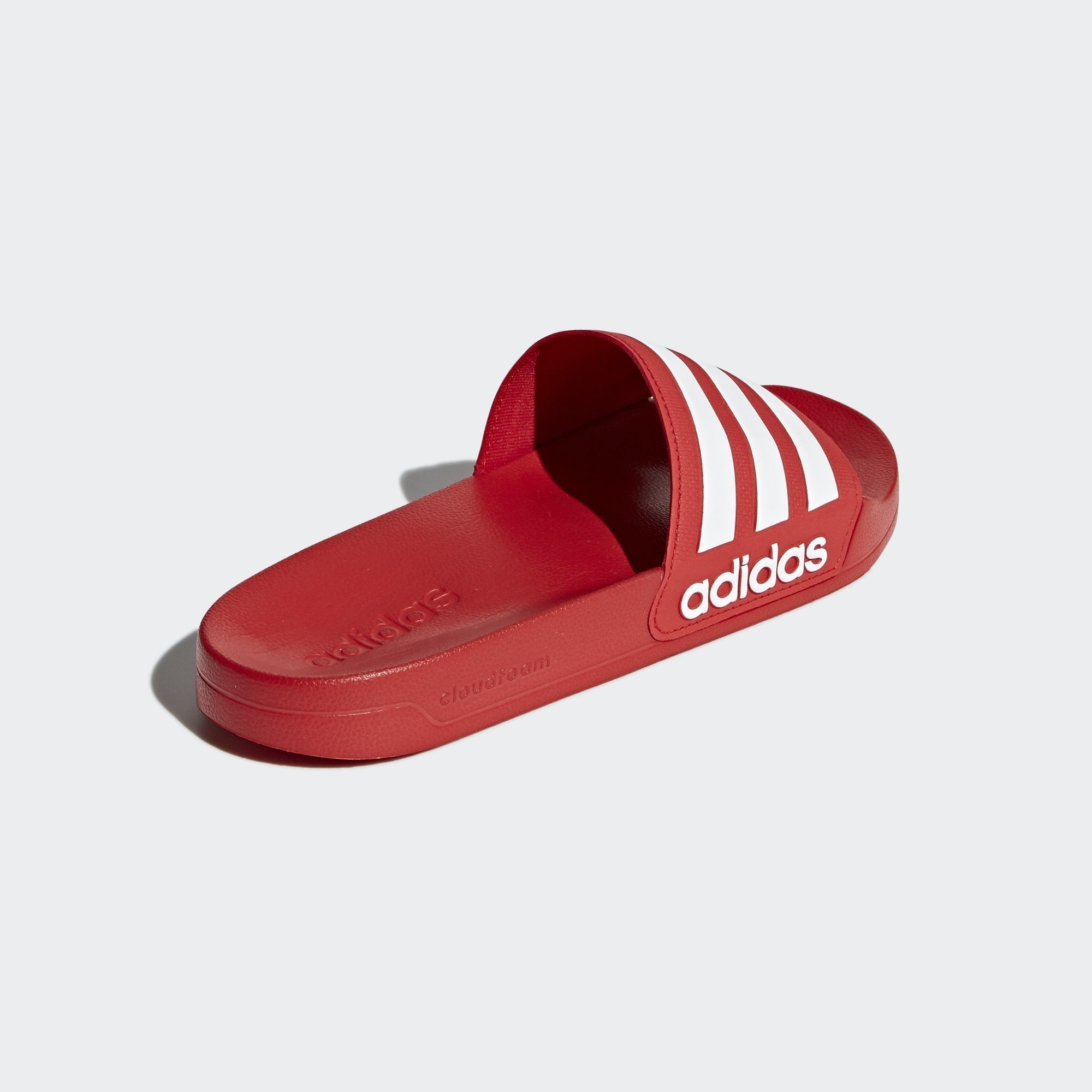 Men's Adilette Cloudfoam Slides - Scarlet/Cloud White