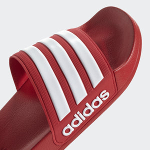 Adilette Slides - Scarlet/Cloud White