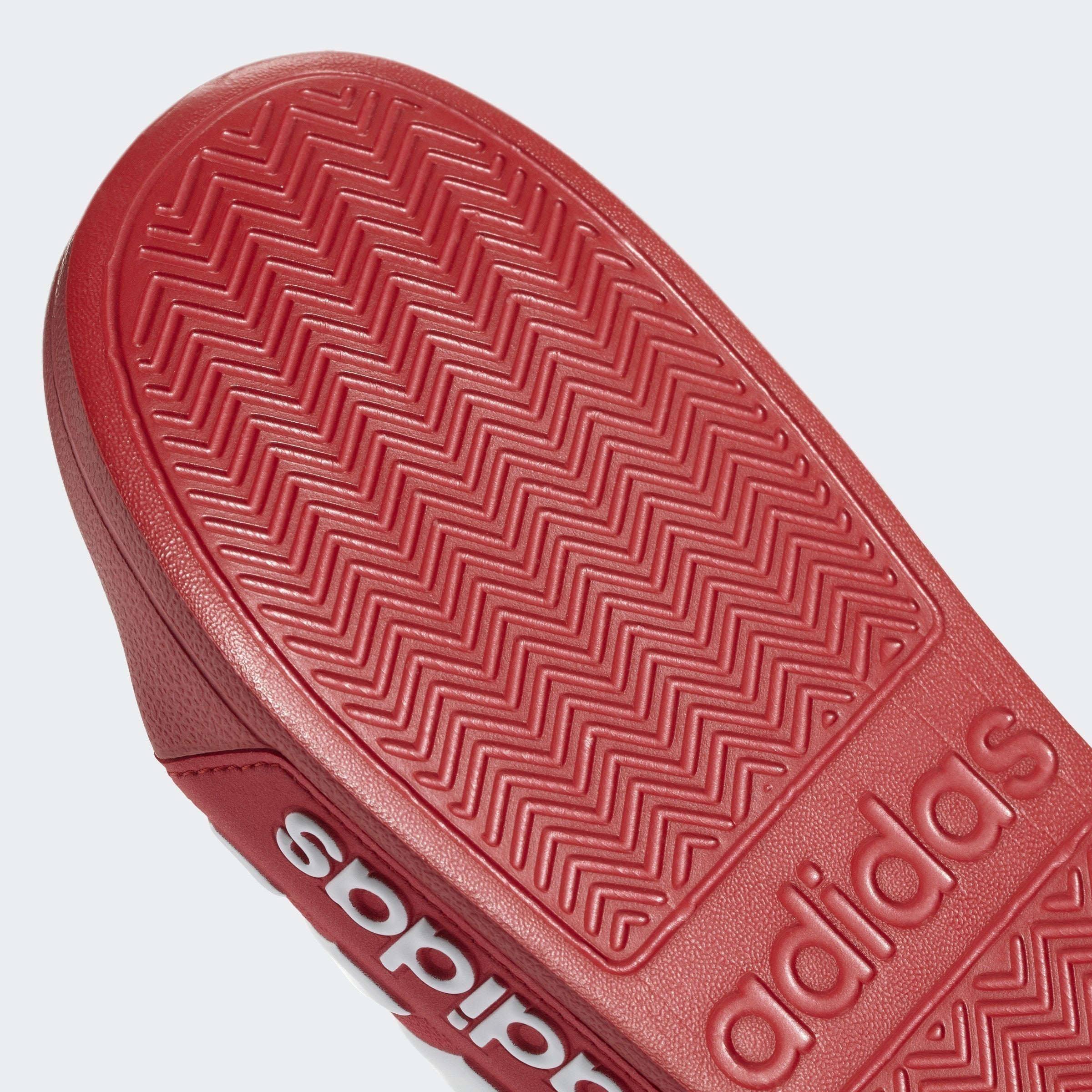 Men's Adilette Cloudfoam Slides - Scarlet/Cloud White - Niky's Sports