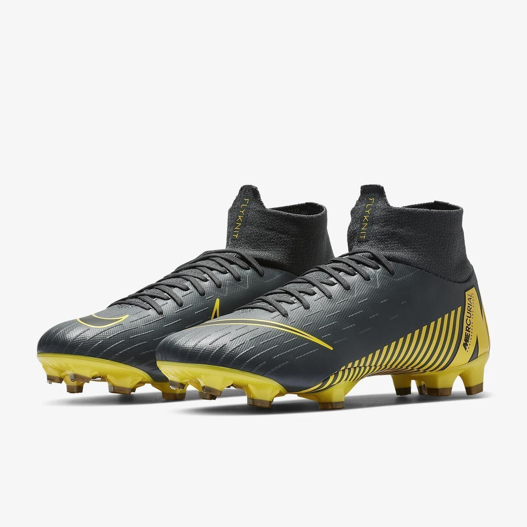 Men's Superfly 6 Pro FG Soccer Cleats - Dark Grey/Opti Yellow/Black - AH7368-070-NIKE by Nike | Available at Niky's Sports
