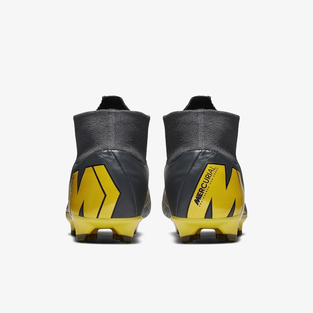 Men's Superfly 6 Pro FG Soccer Cleats - Dark Grey/Opti Yellow/Black - AH7368-070-NIKE by Nike | Available at Niky's Sports