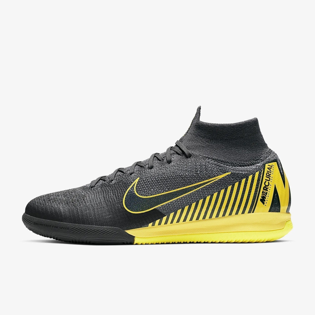 Men's SuperflyX 6 Elite IC Soccer Shoes - Anthracite/Black/Opti Yellow - AH7373-070-NIKE by Nike | Available at Niky's Sports