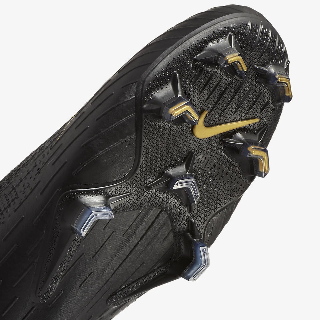 Men's Vapor 12 Elite FG Soccer Cleats - Black/Metallic Vivid Gold - AH7380-077-NIKE by Nike | Available at Niky's Sports