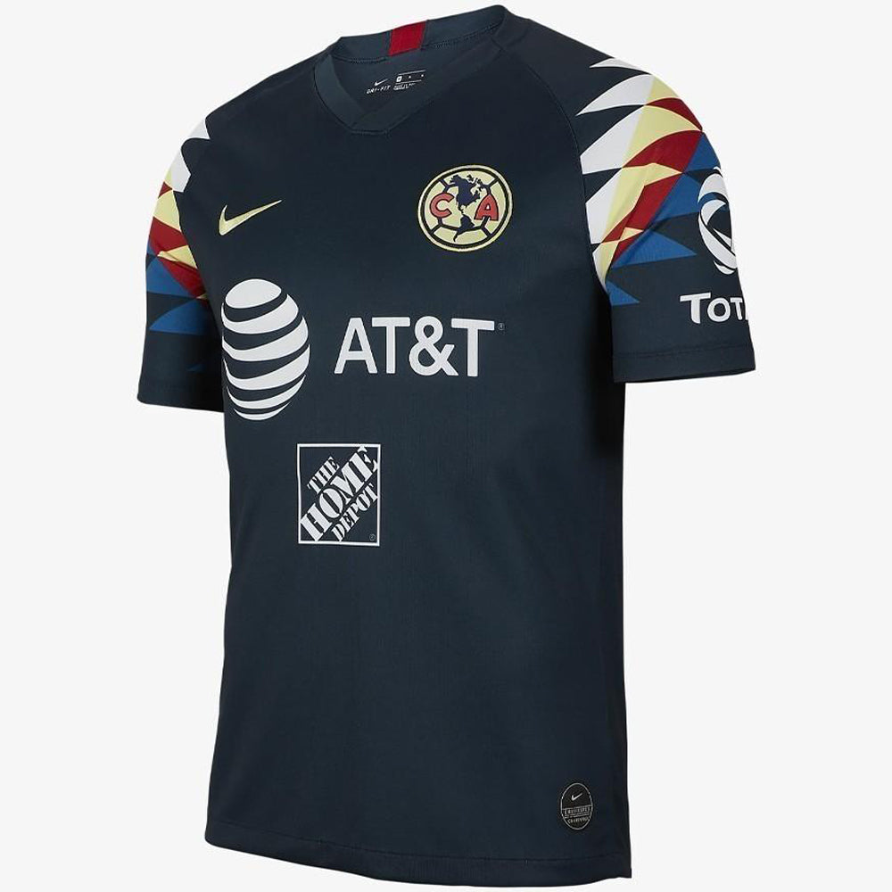 Club America 19/20 Away Jersey - Armory Navy/Gym Red/Lemon Chiffon - AJ5526-455-NIKE by Nike | Available at Niky's Sports