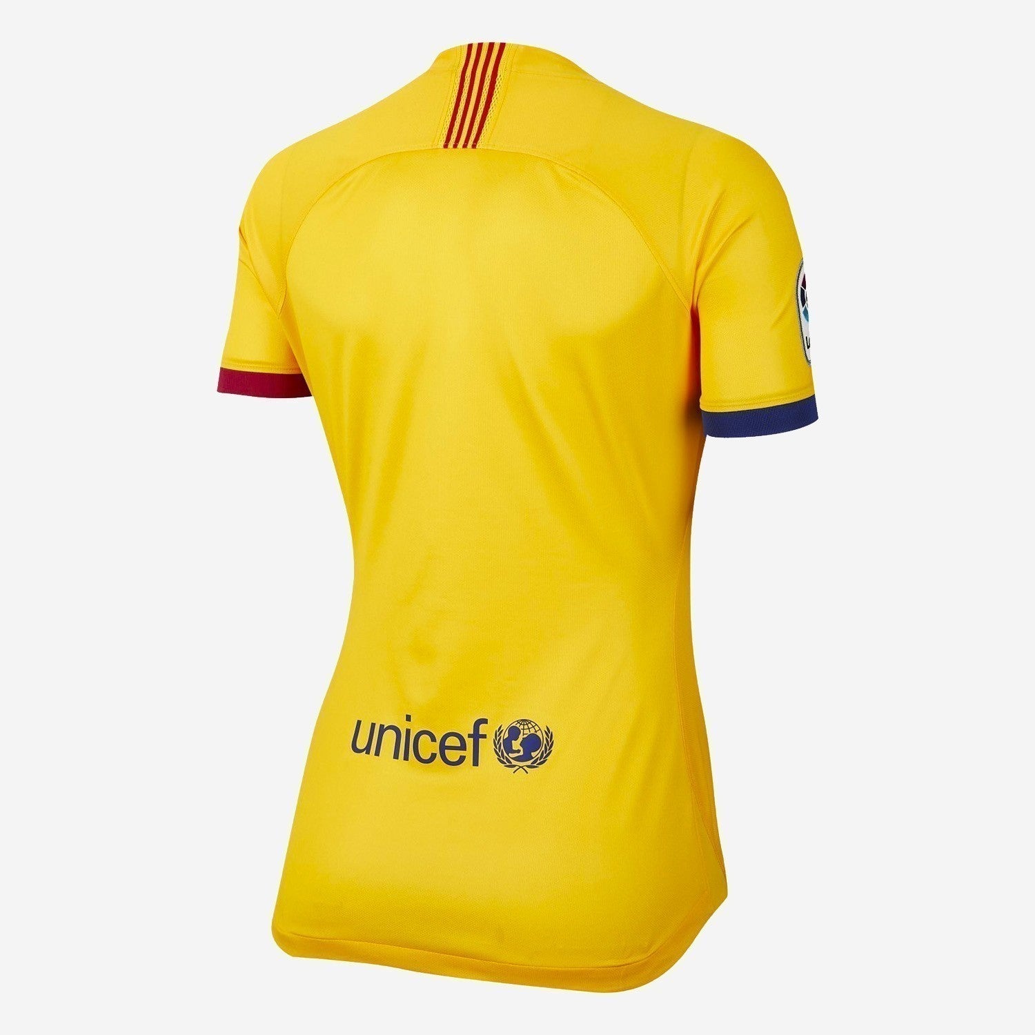 Women's FC Barcelona 19/20 Stadium Away Soccer Jersey - Varsity Maize - AJ5747-728-NIKE by Nike | Available at Niky's Sports