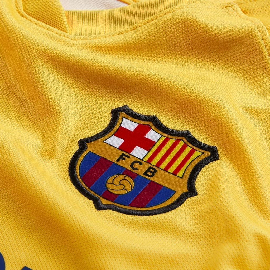 Women's FC Barcelona 19/20 Stadium Away Soccer Jersey - Varsity Maize - AJ5747-728-NIKE by Nike | Available at Niky's Sports