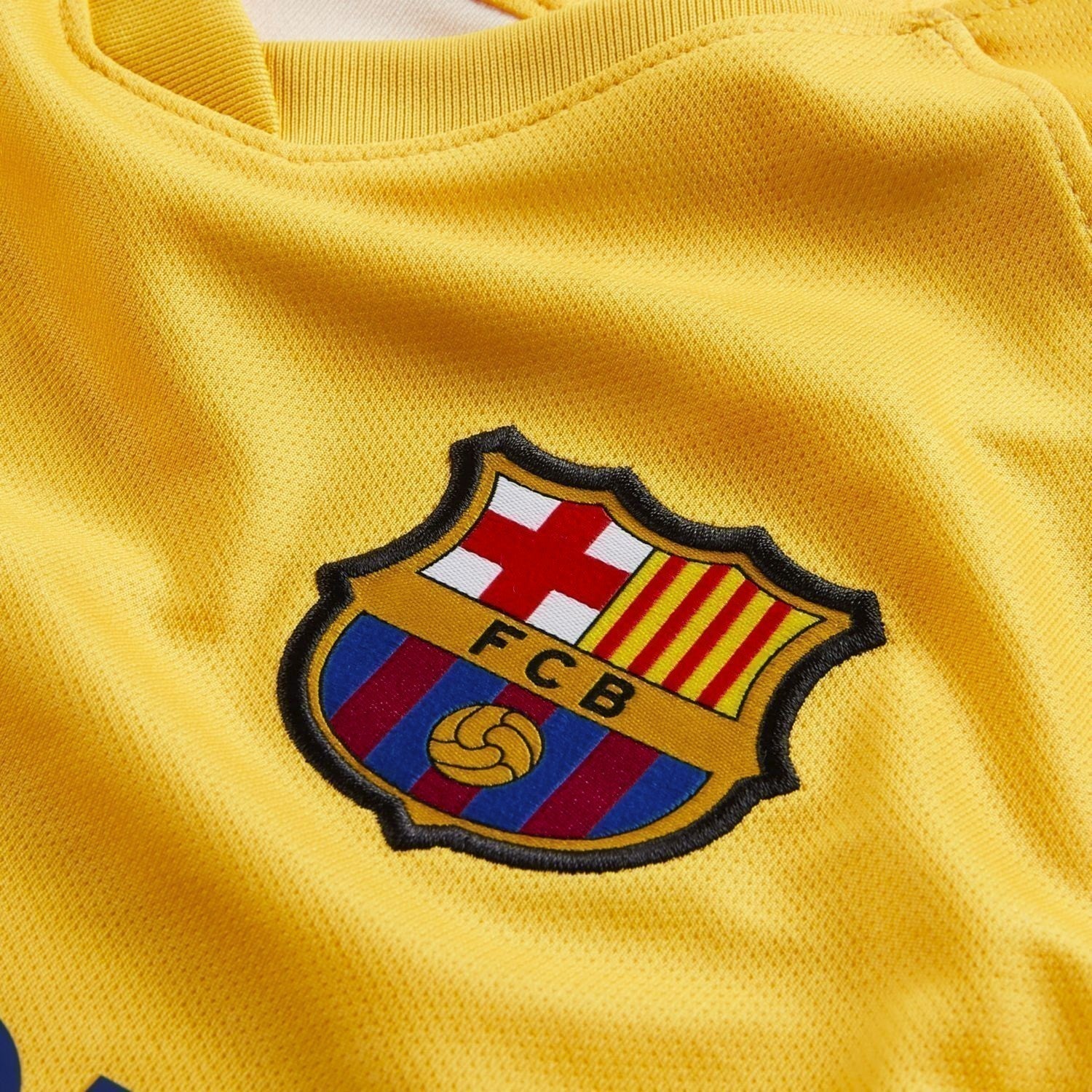 Women's FC Barcelona 19/20 Stadium Away Soccer Jersey - Varsity Maize - AJ5747-728-NIKE by Nike | Available at Niky's Sports