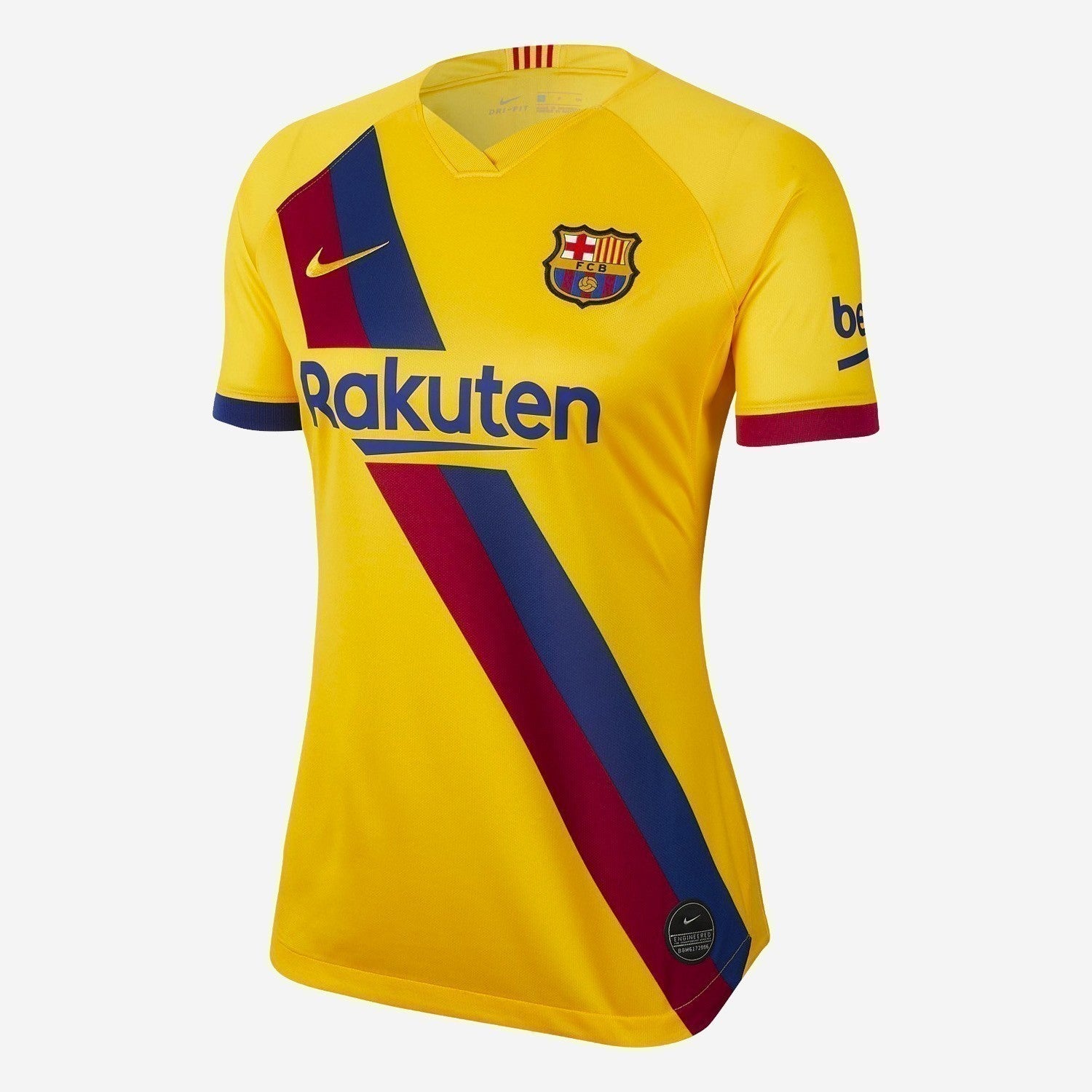 Women's FC Barcelona 19/20 Stadium Away Soccer Jersey - Varsity Maize - AJ5747-728-NIKE by Nike | Available at Niky's Sports