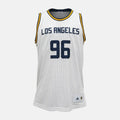 LA Galaxy Basketball Jersey - White/Blue/Yellow - 412JA-FG7LGAX-ADIDAS by Adidas | Available at Niky's Sports
