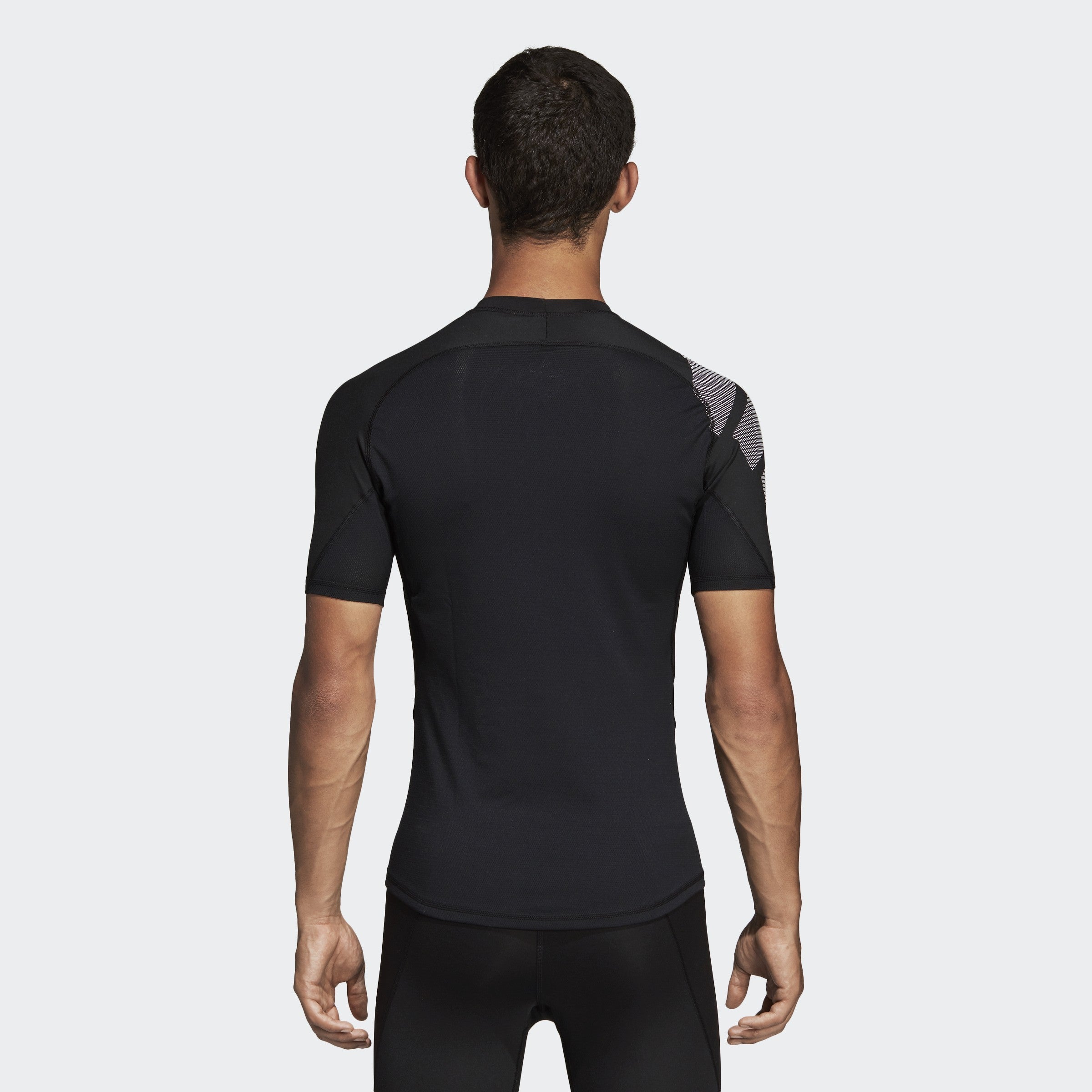 Men's Training Alphaskin Bade of Sport T-Shirt - Black - DW4144-ADIDAS by Adidas | Available at Niky's Sports