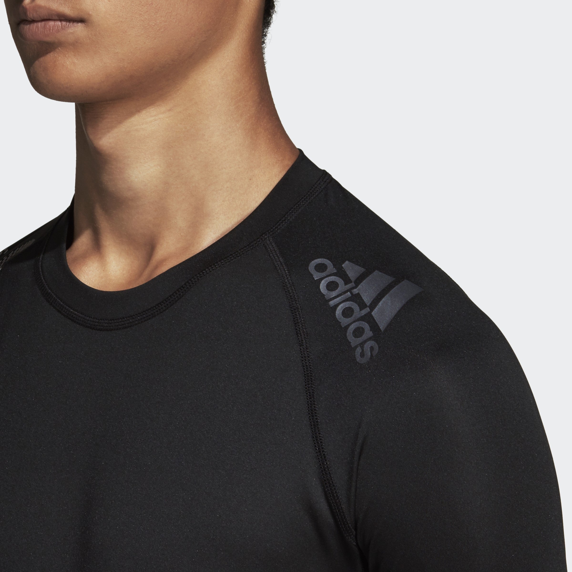 Men's Training Alphaskin Bade of Sport T-Shirt - Black - DW4144-ADIDAS by Adidas | Available at Niky's Sports