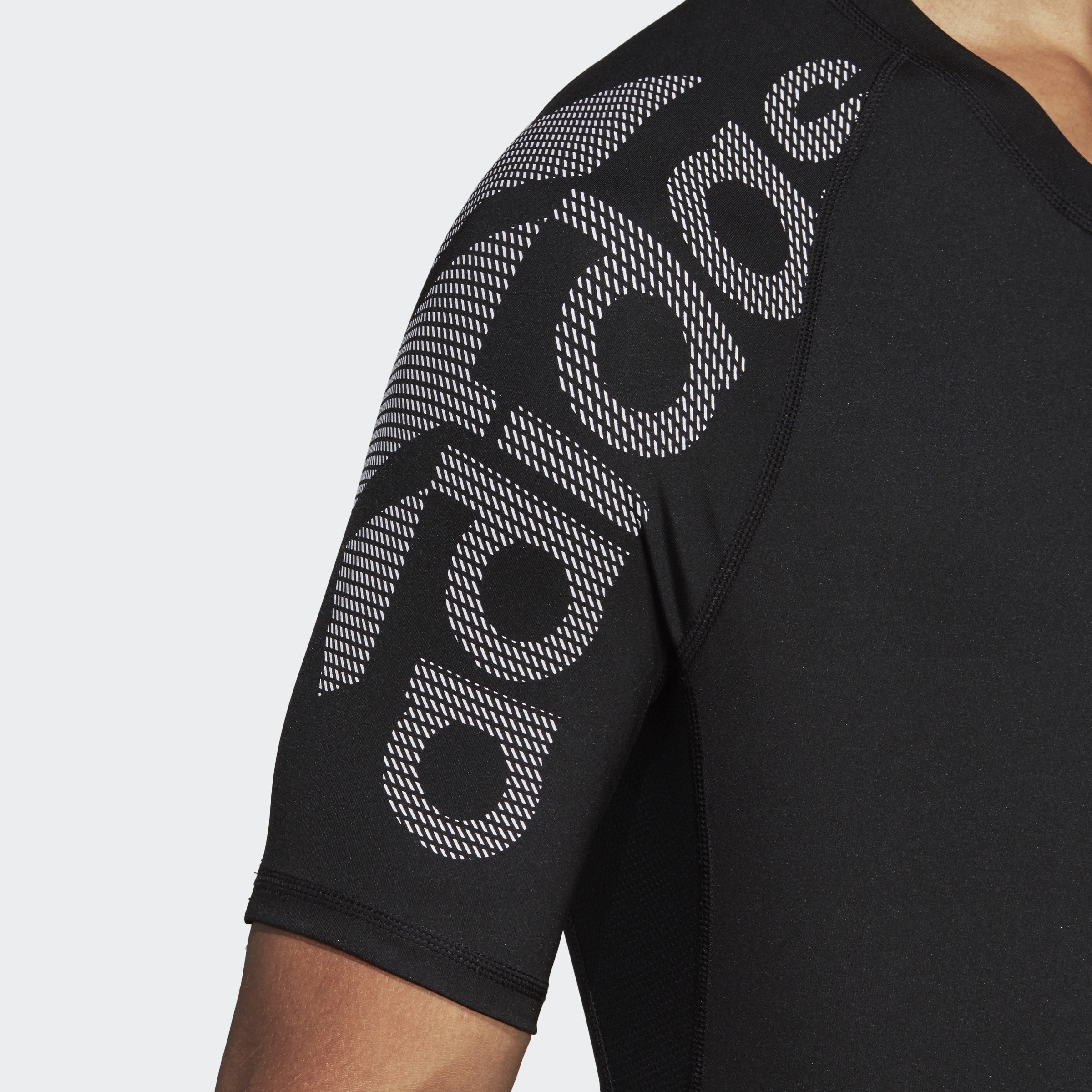 Men's Training Alphaskin Bade of Sport T-Shirt - Black - DW4144-ADIDAS by Adidas | Available at Niky's Sports