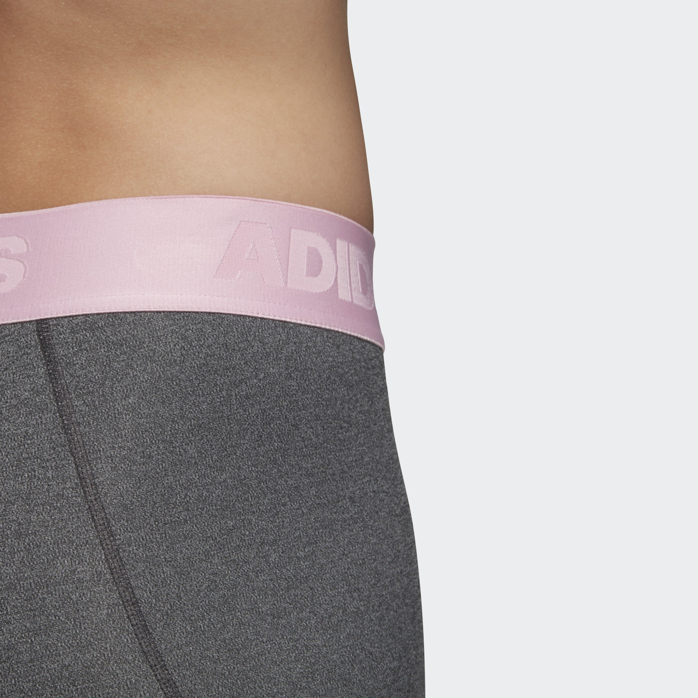 Women's Alphaskin Sport Training Leggings - Dark Grey Heather/True Pink - DT6214-ADIDAS by Adidas | Available at Niky's Sports