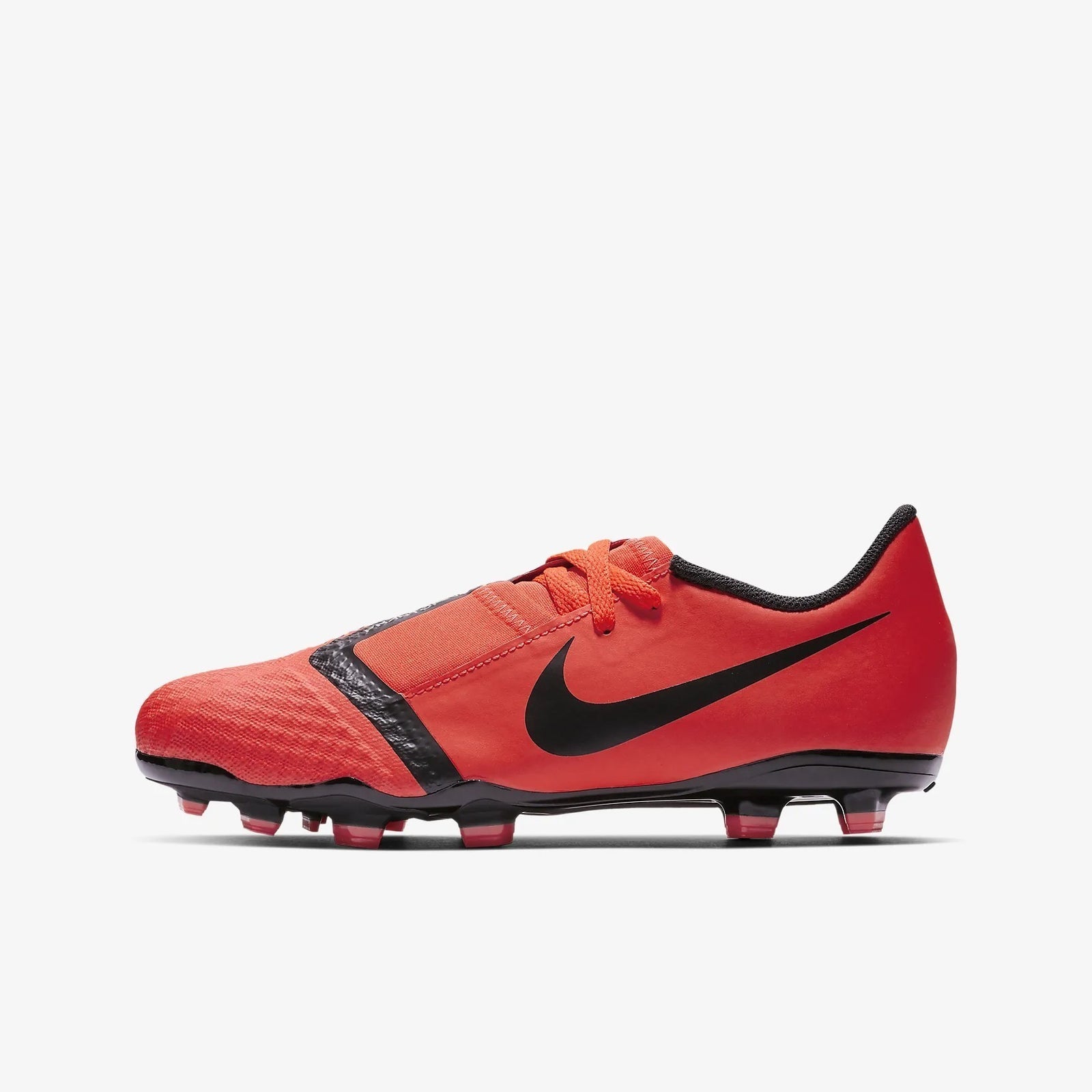 Kid's PhantomVNM Academy FG Soccer Cleats - Bright Crimson/Bright Crimson/Metallic Silver/Black - AO0362-600-NIKE by Nike | Available at Niky's Sports