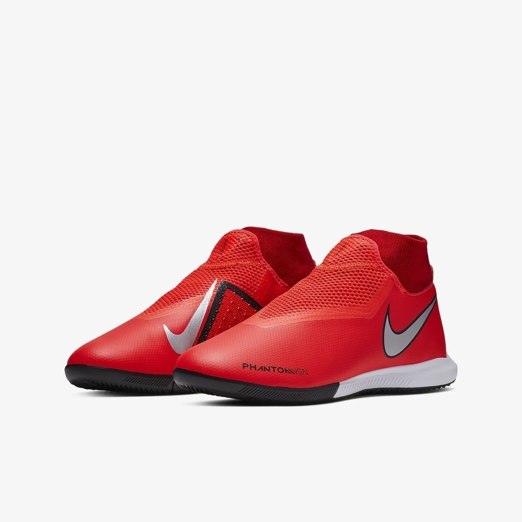 Men's PhantomVSN Academy DF IC Soccer Shoes - Bright Crimson/Gym Red/Black/Metallic Silver - AO3267-600-NIKE by Nike | Available at Niky's Sports