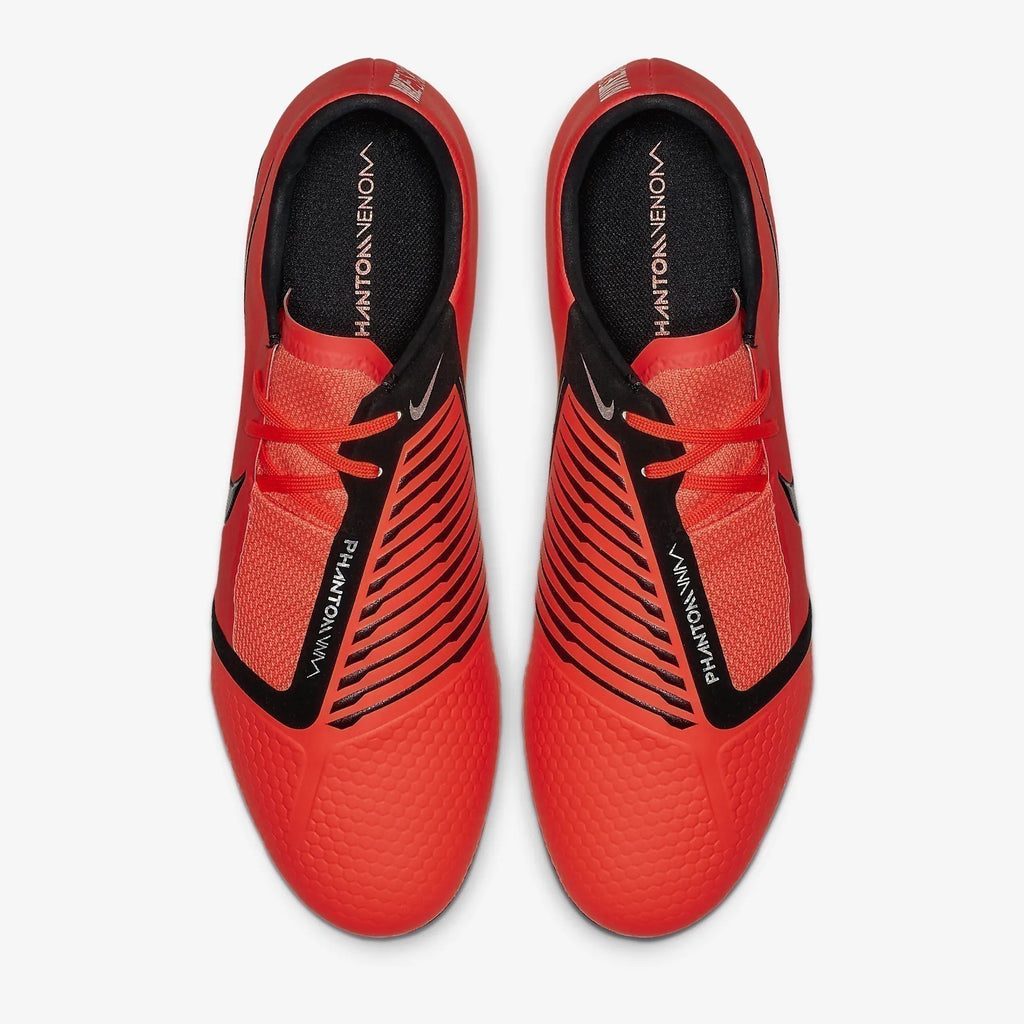Men's PhantomVNM Pro FG Soccer Cleats - Bright Crimson/Bright Crimson/Metallic Silver/Black - AO8738-600-NIKE by Nike | Available at Niky's Sports