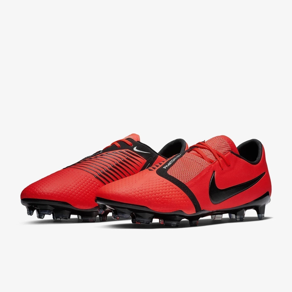 Men's PhantomVNM Pro FG Soccer Cleats - Bright Crimson/Bright Crimson/Metallic Silver/Black - AO8738-600-NIKE by Nike | Available at Niky's Sports