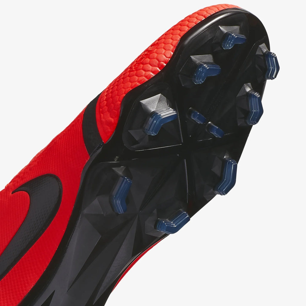 Men's PhantomVNM Pro FG Soccer Cleats - Bright Crimson/Bright Crimson/Metallic Silver/Black - AO8738-600-NIKE by Nike | Available at Niky's Sports