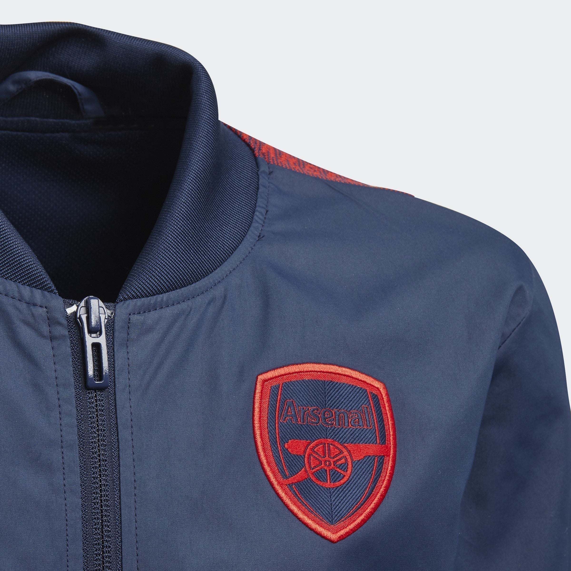 Kid's Arsenal FC Anthem Jacket -  Collegiate Navy/Scarlet - EH5607-ADIDAS by Adidas | Available at Niky's Sports