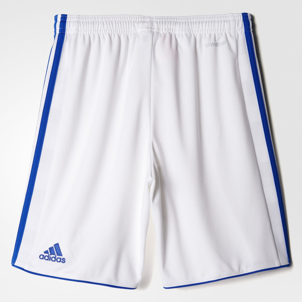 Kid's Tastigo 17 Shorts - White/Bold Blue - BJ9143-ADIDAS by Adidas | Available at Niky's Sports