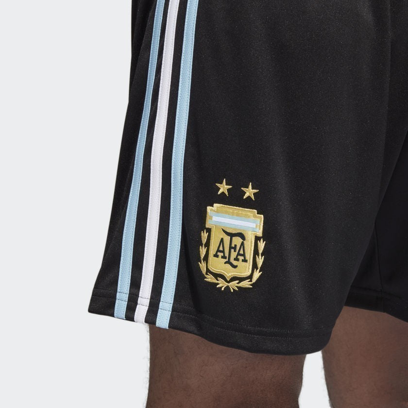 Men's Argentina Home Shorts World Cup 18 -  Black/Clear Blue/White