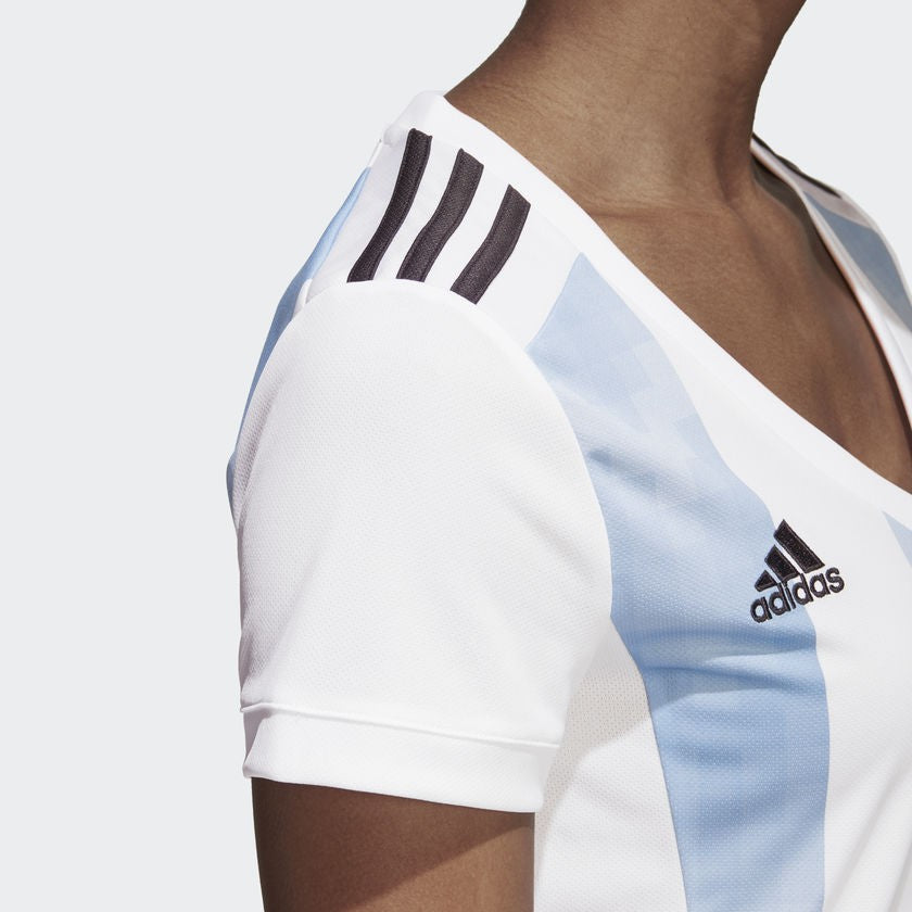 Women's Argentina Home World Cup 18 Jersey -  White/Blue/Black