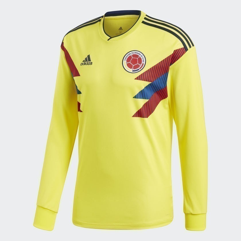 Men's Colombia Home Long Sleeve Jersey  World Cup 2018