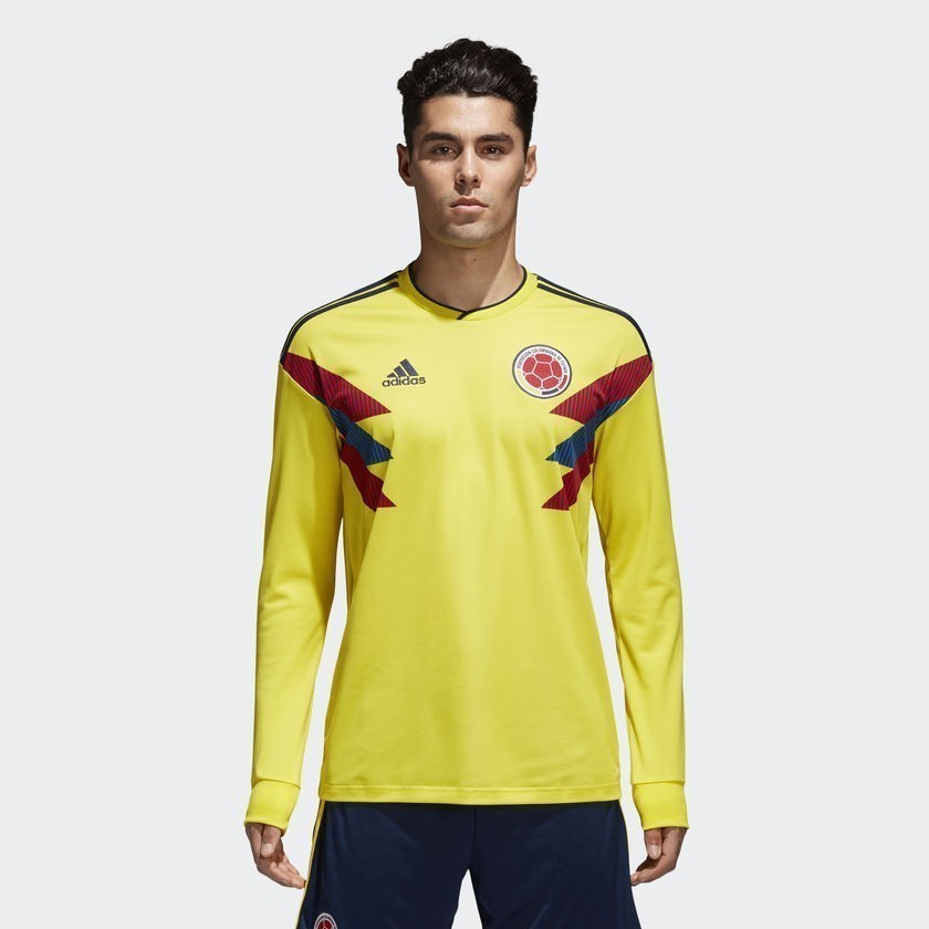 Men's Colombia Home Long Sleeve Jersey  World Cup 2018