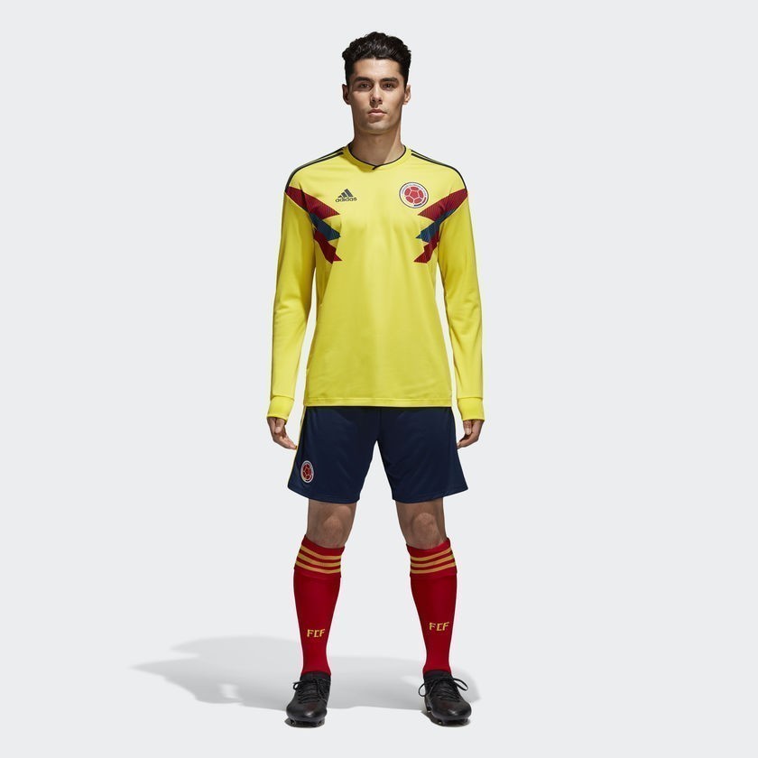 Men's Colombia Home Long Sleeve Jersey  World Cup 2018