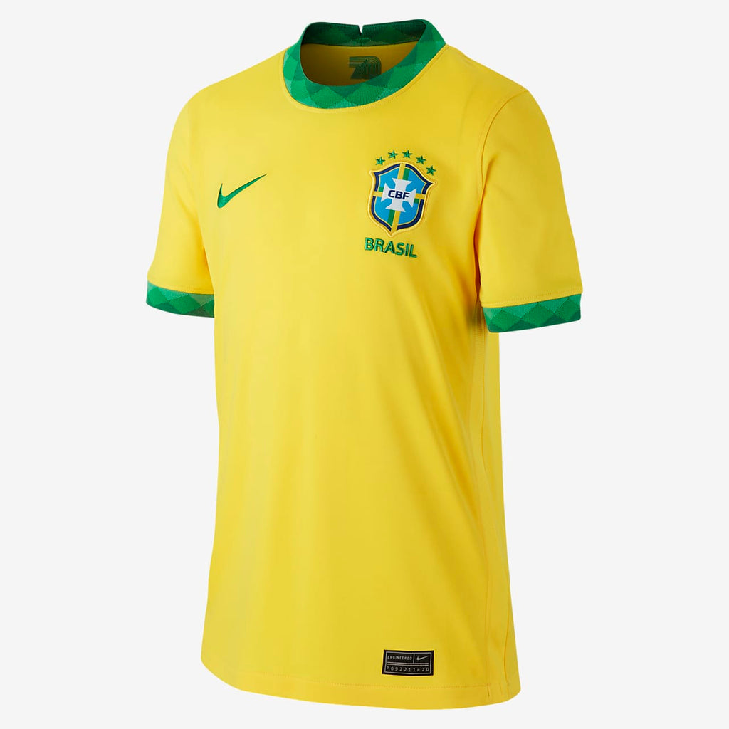 Brasil Home Stadium Jersey 20/21 Youth - CD1024-749-NIKE by Nike | Available at Niky's Sports