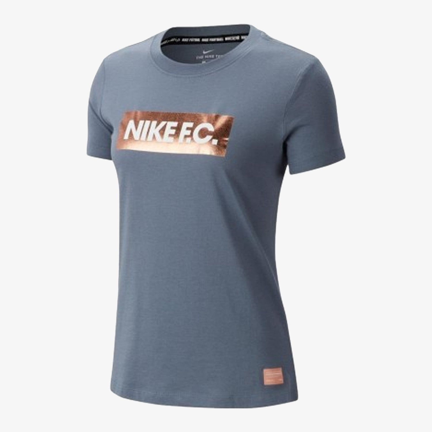 Women's Nike FC Block Logo T-Shirt - BV7097-490-NIKE by Nike | Available at Niky's Sports