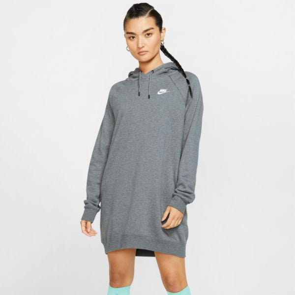nike women's sportswear essential fleece hoodie dress