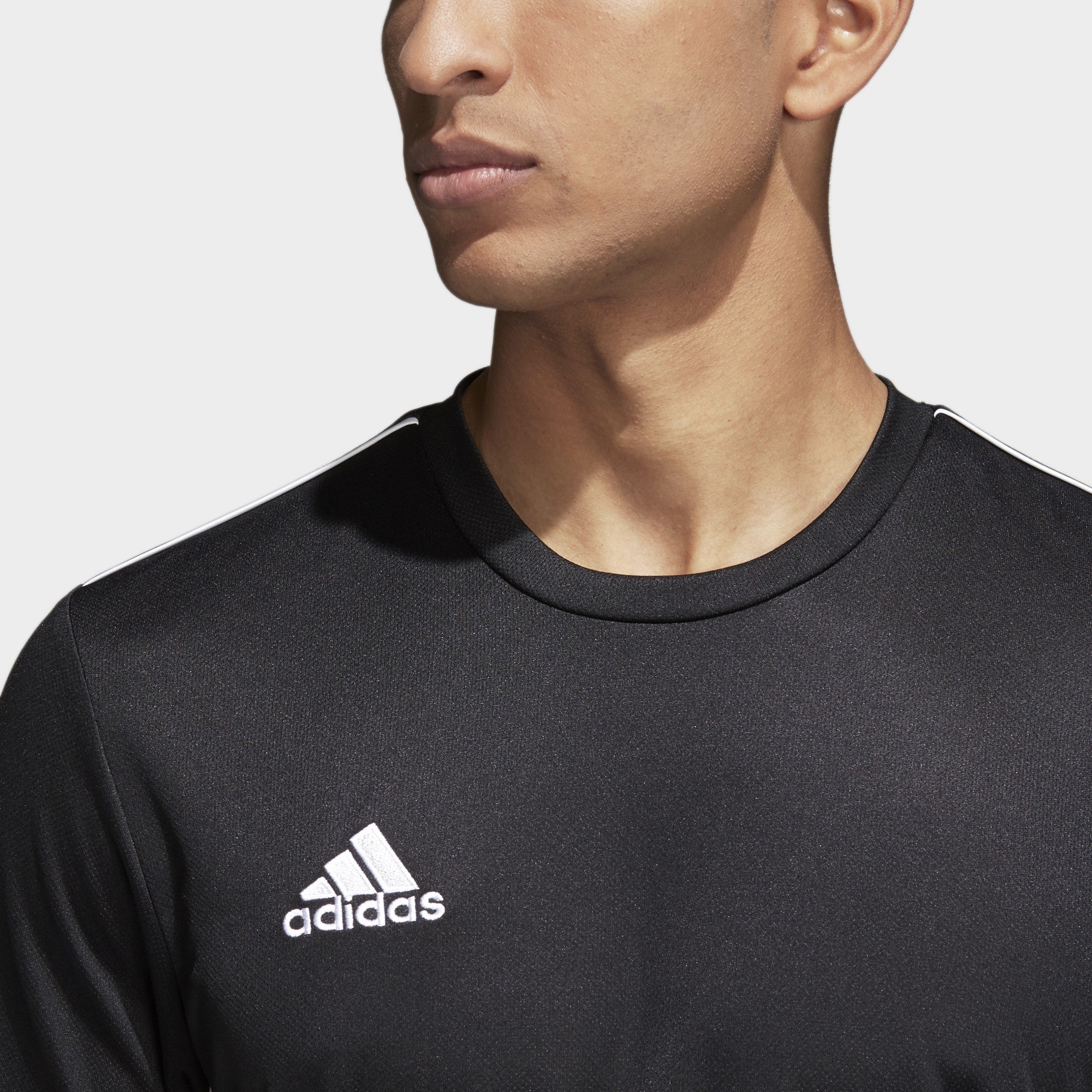 Core 18 Training Jersey Black/White Men's - CE9021-ADIDAS by Adidas | Available at Niky's Sports
