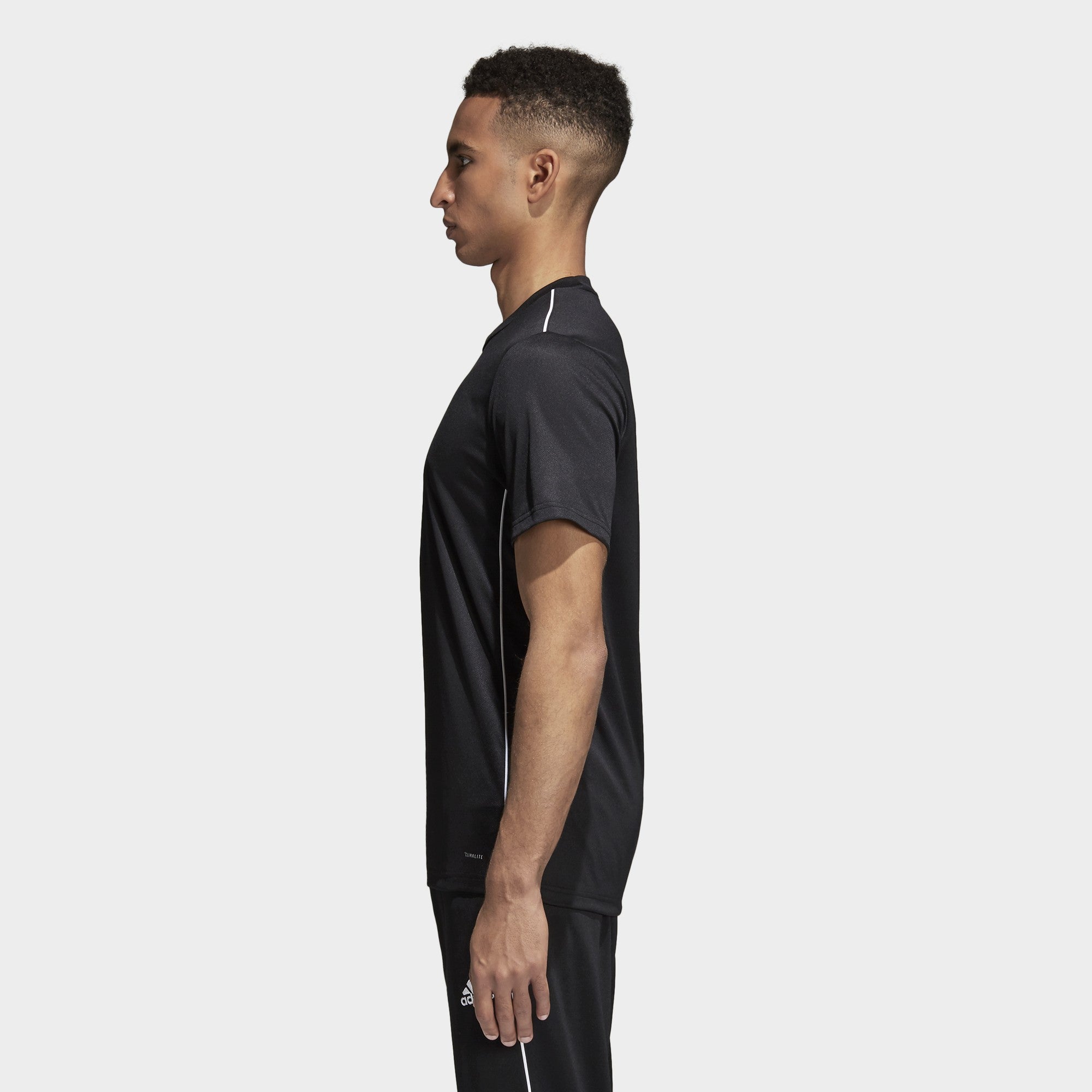 Core 18 Training Jersey Black/White Men's - CE9021-ADIDAS by Adidas | Available at Niky's Sports