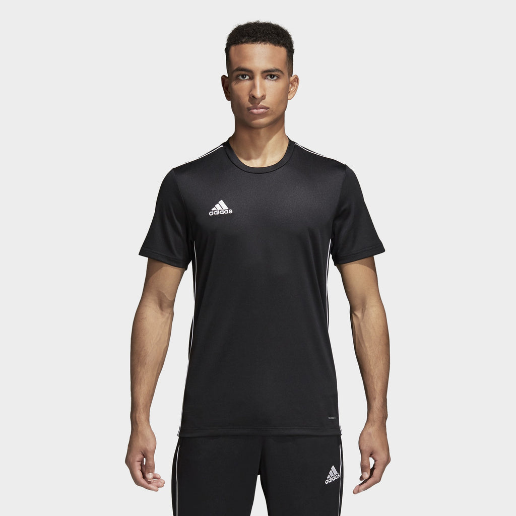 Core 18 Training Jersey Black/White Men's - CE9021-ADIDAS by Adidas | Available at Niky's Sports