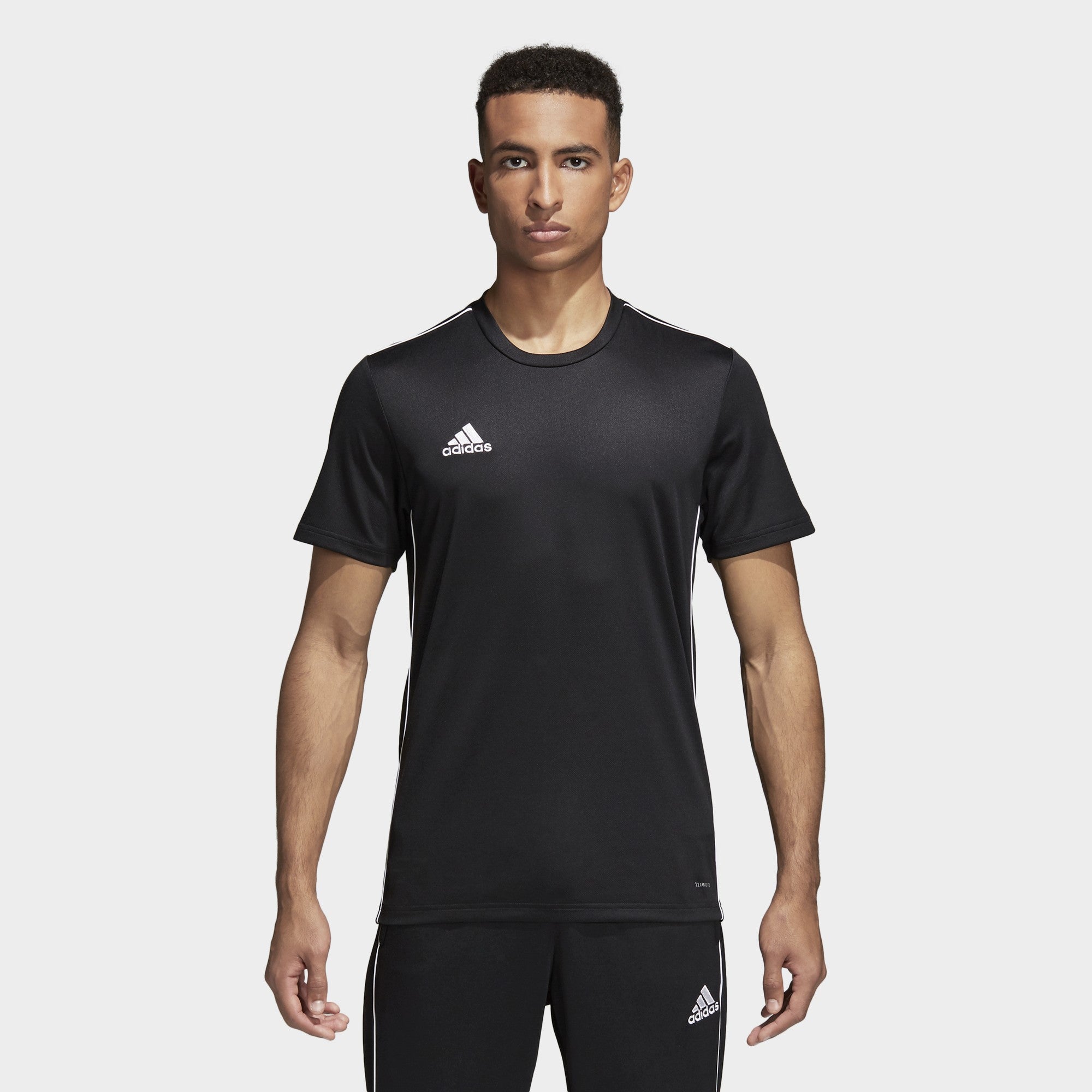 Core 18 Training Jersey Black/White Men's - CE9021-ADIDAS by Adidas | Available at Niky's Sports