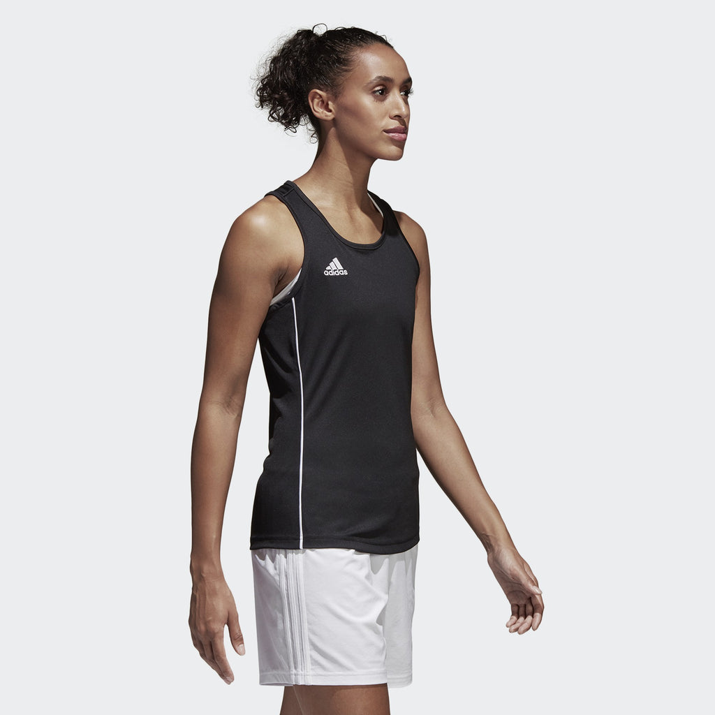 Women's Core 18 Tank - Black/White - CE9078-ADIDAS by Adidas | Available at Niky's Sports
