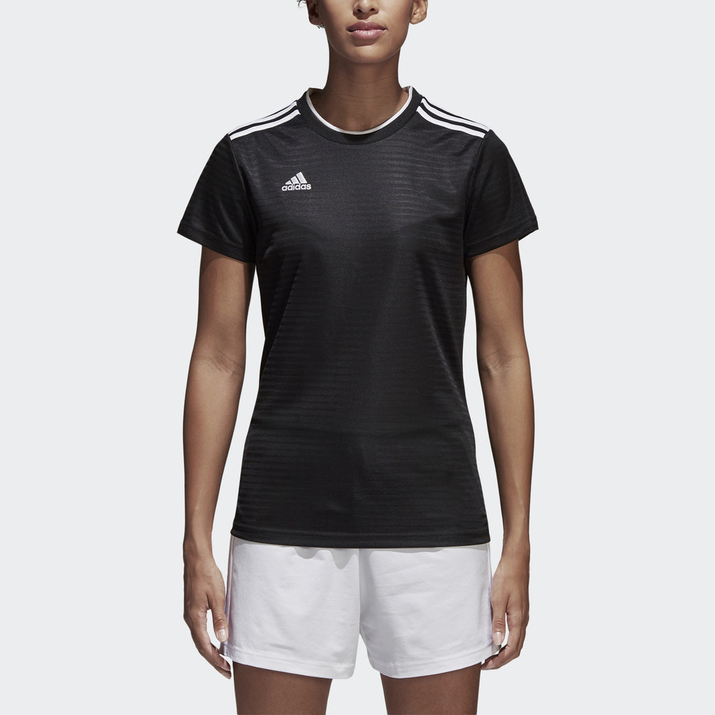 Women's Condivo 18 Jersey - Black/White - CF0703-ADIDAS by Adidas | Available at Niky's Sports