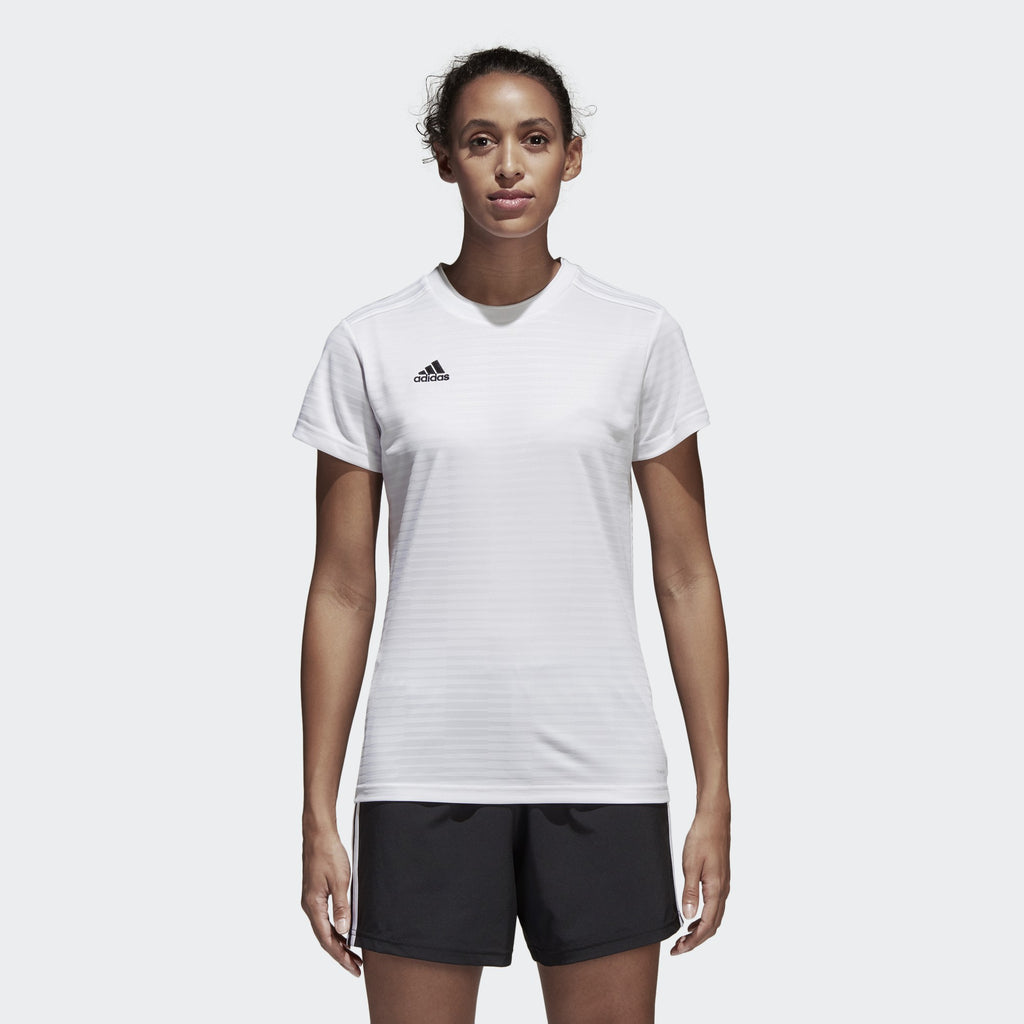 Women's Condivo 18 Jersey - White - CF0705-ADIDAS by Adidas | Available at Niky's Sports