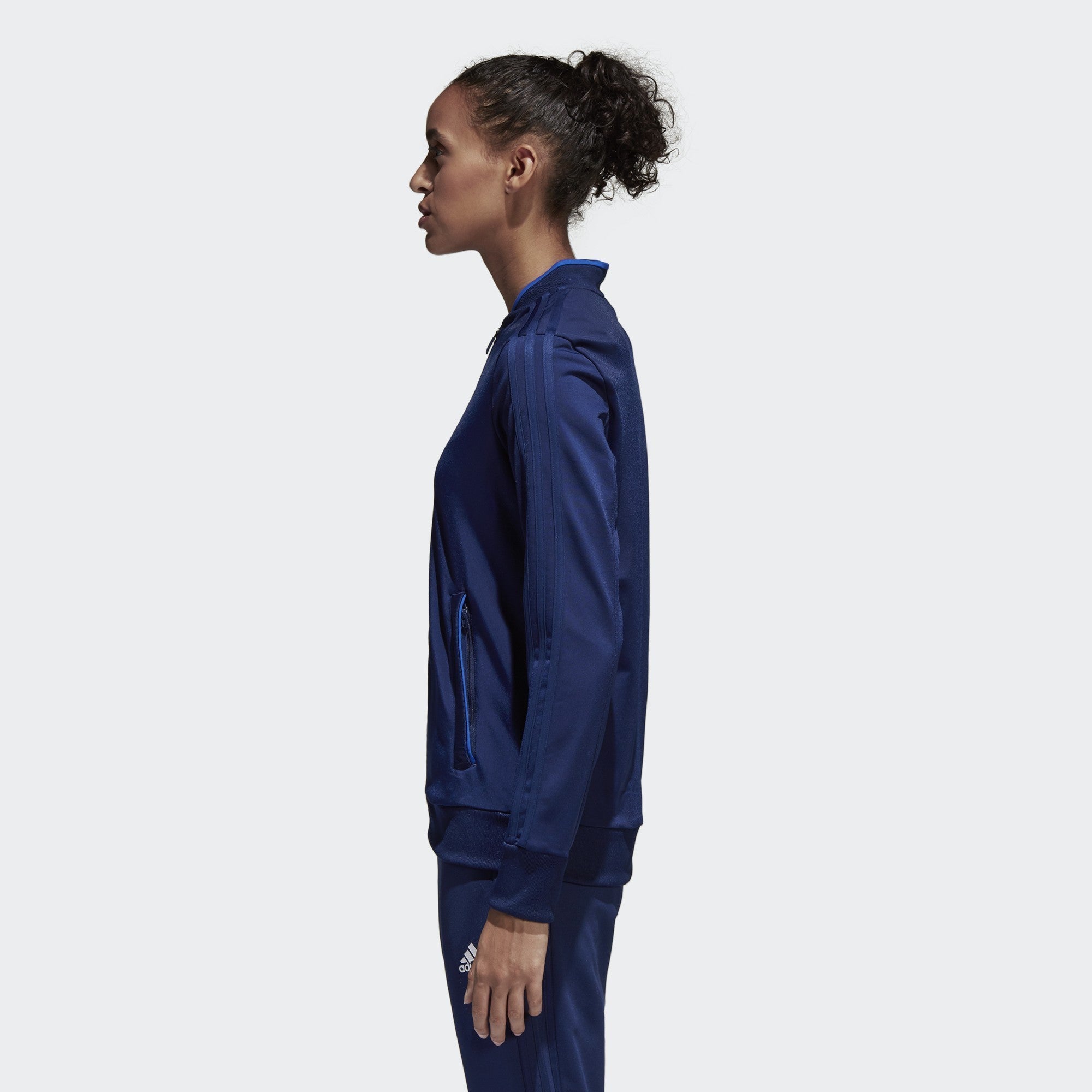 Women's Condivo18 Polyester Jacket - Dark Blue/White