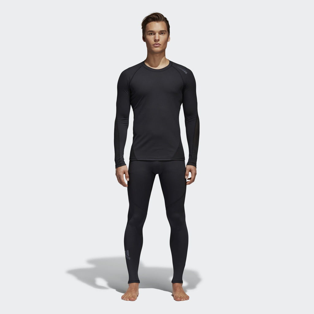 Men's Alphaskin Sport Tights - Black - CF7339-ADIDAS by Adidas | Available at Niky's Sports